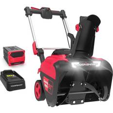 PowerSmart Garden Power Tools PowerSmart 21 in. Cordless Electric 80-Volt Single-Stage Snow Blower with 6.0 Ah Battery and Charger Included