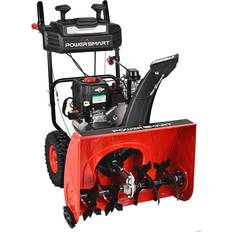 Leaf Blowers PowerSmart Snow Blower Gas Powered 24 in. 208cc B&S Engine with Electric Starter, Handle Warmer, Self-Propelled, 2-Stage Snowblower BS24