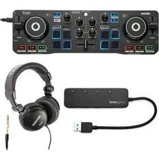 Hercules DJ Players Hercules DJControl Starlight Pocket USB DJ Controller with Headphones & USB Hub