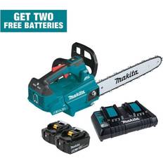 Grass Trimmers Makita 16 in. 18-Volt X2 (36-Volt) LXT Lithium-Ion Brushless Cordless Top Handle Chain Saw Kit (5.0Ah)
