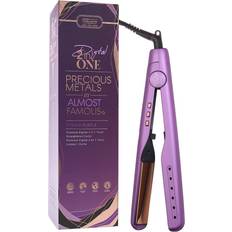 Purple Hair Stylers Almost Famous Digital 2 Twist Curling Iron with Rose Gold Titanium Plates, Adjustable Heat Setting, Tool