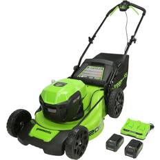 Cordless lawn mowers with batteries Greenworks Tools 48V 20 Lawn Mower w/2 4Ah Batteries 2532302VT