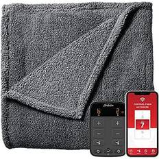 Sunbeam Slate Queen Size Lofttec Heated Electric Blanket with Wi-Fi Connection, Grey
