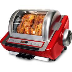 Fan Assisted Ovens Ronco EZ-Store Rotisserie Oven, Gourmet Red