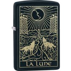 Zippo Wolf Tarot Card Black Matte Pocket Lighter