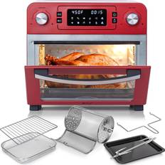 Countertop & toaster ovens Deco Chef 24QT Stainless Steel Countertop Air Fryer with Accessories Red
