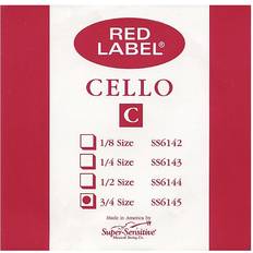 Violins Super Sensitive Red Label Cello C String 3/4