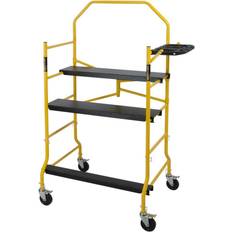 Work Benches 5-ft Jobsite Deluxe Scaffold with Tray and Safety Rail