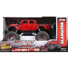 1:18 RC Cars New Bright 1:18 Remote Control 4x4 Heavy Metal Jeep Gladiator RC Car, Red