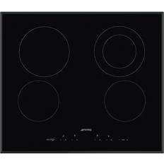 Smeg Built in Cooktops Smeg SEU244ETB 24" Electric Cooktop with 4 Elements Soft-Touch