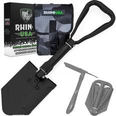 RHINO USA Folding Survival Shovel w/Pick Duty Carbon