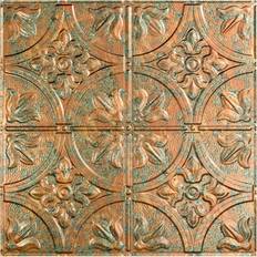 Fasade Wallpaper Fasade Traditional #2 2 ft. x 2 ft. Copper Fantasy Lay-In Vinyl Ceiling Tile 20 sq.ft.