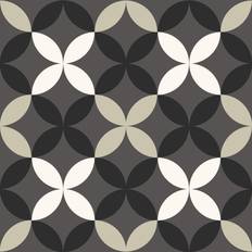 Floor Mosaic Tiles FloorPops FP3367 Arbor Peel & Stick Floor Tiles, Neutral
