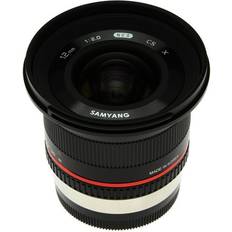 Samyang Fujifilm X Camera Lenses Samyang 12mm F2.0 NCS CS Ultra Wide Angle Lens for Fujifilm X Cameras, Black