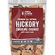 BBQ Smoking Fire & Flavor FFW202 Premium All Natural Smoking Wood Chunks 4 Pounds Hickory