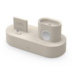 Apple airpods max elago 3 in 1 charging hub classic white compatible with apple watch series 5/4/3/2/1, apple airpods 2/1, iphone 11 pro max/11 pro/11/x and all