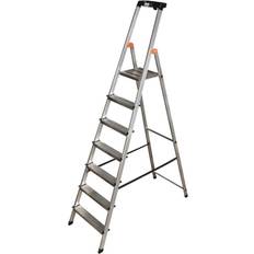 Leitern Krause Step ladder, with safety platform and non-slip strips, 7 steps