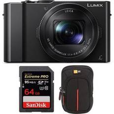 Separate Compact Cameras Panasonic LUMIX LX10 4K 20.1MP Digital Camera with 24-72mm Lens (Black) Bundle