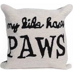 Liora Manne Frontporch My Kids Have Paws Natural Pillow 18