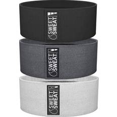 Fitness Sports Research Sweet Sweat Hip Bands, Gray, 3 Bands