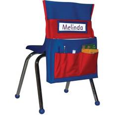 Bookcases Chairback Buddy Pocket Chart, 12 22 1/2, Blue/Red