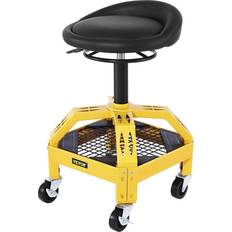 DIY Accessories Vevor Rolling Garage Stool 300LBS Adjustable Mechanic Work Shop Seat w/Casters