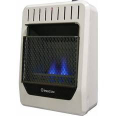 White Gas Fires ProCom Heating 10,000 BTU Vent Free Blue Flame Propane Gas Space Heater, White