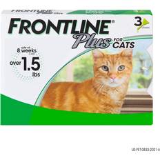 Frontline plus for cats Pets Frontline Plus for Cats Kittens 1.5 pounds over Flea Tick Treatment, 3