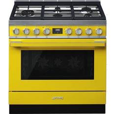 Dual Fuel Ovens Gas Ranges Smeg CPF36UGMYW 36" Portofino Yellow