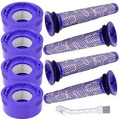 Vacuum Cleaner Accessories Replacement for Dyson V7, V8 Animal and Absolute Vacuum,4 Post-Filter & 4 Pre-Filter Compare to Part 965661-01 and 967478-01