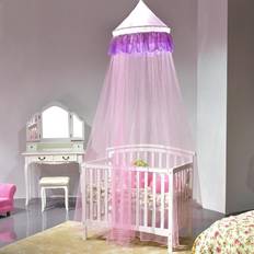 Costway Bug Protection Costway Elegant Lace Bed Mosquito Netting Mesh Canopy Princess Round Dome Bedding Net