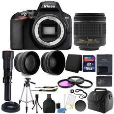 Nikon D3500 24.2MP Digital SLR Camera with 18-55mm and 500mm Lenses and Top Accessory Kit
