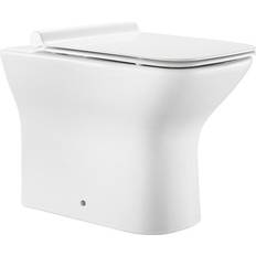 Toilets on sale Swiss Madison Carre Back-To-Wall Square Toilet Bowl, Glossy White