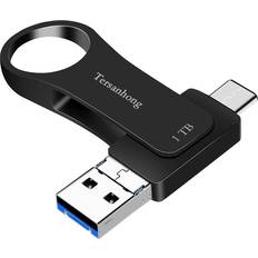 USB Flash Drives USB 3.0 Dual USB C Flash Drive 1TB,3 in 1 Type C Thumb Drives for MacBook Pro Android Phones Photo Stick Tersanhong External Date Storage for Smart Phones,Computers and Tablets