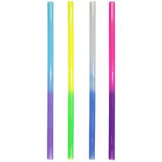 Color Changing Plastic Straw Set of 24 Multicolor BPA Free Made in USA