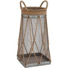 Bronze Electric Fireplaces Bayden Hill Metal Jute Basket 12"W, 28"H Out of Stock UMA-76188