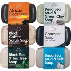African black soap Naturals 6 PCS Black Soap Natural & Organic African Black Soap