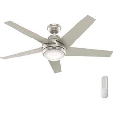 Hunter Indio 52 Nickel Ceiling Fan with Light Control