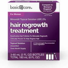 Minoxidil Topical Solution USP, 2% Hair Regrowth Treatment 60ml 3 Liquid