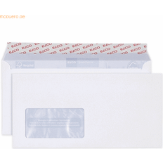 Umschläge & Frankierung Elco Proclima FSC CO2 DL Neutral återvinningsplånbok kuvert skal och försegla 100 gsm med 90 x 45 mm vänster fönster (låda med 500) – vit