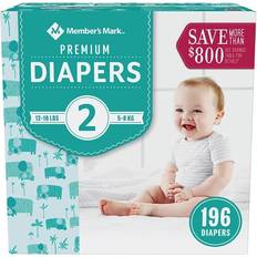Diapers Member's Mark Premium Baby Diapers Size 2 12-18kg 196pcs
