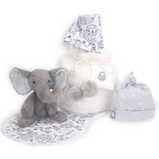 Lambs & Ivy 5 Piece Gray/White Luxury Soft Baby Gift Bag for Infant/Newborn