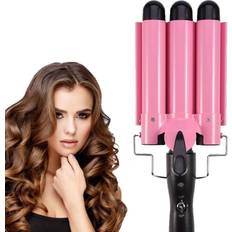 Pink Hair Wavers MODVICA 3 Barrel Curling Iron Wand 26mm Hair Waver Temperature