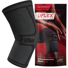  UFlex Athletics Knee Compression Brace for Men and Women - Non  Slip Sleeve with Straps for Pain Relief, Meniscus Tear, Sports Safety in  Basketball, Tennis - Single Wrap, Small : Health