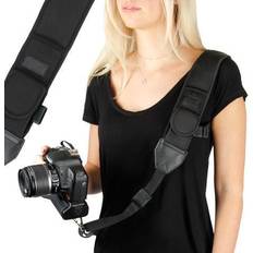 USA Gear Camera Strap Shoulder Sling with Adjustable Black Neoprene Quick Release