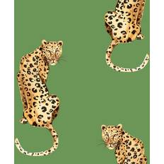 NextWall Wallpaper NextWall Daisy Bennett Leopard King Green Peel & Stick Wallpaper green