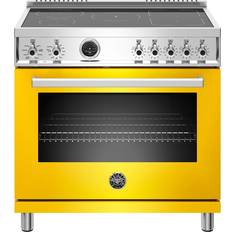 Electric Ovens - Self Cleaning Induction Ranges Bertazzoni PROF365INST 5.7 Free Standing Induction Yellow