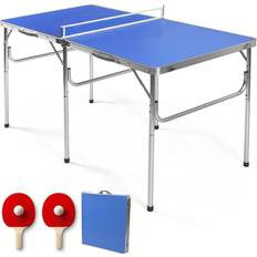 Table Tennis Bats Costway 60'' Portable Pong