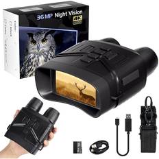 Night vision goggles Night Vision Binoculars, 4K Portable Night Vision Goggles Military Tactical, 3'' Large Screen Binoculars for Adults with Anti-Shake Motion Detection & Rechargeable Lithium Battery