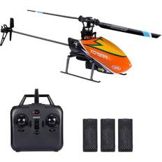 RC Helicopters C129 RC Helicopter 4CH Mini Aileronless Helicopter 6-axis Gyro Remote Control Altitude Hold Helicopter RC Aircraft for Adult Kids,Orange,3 Batteries